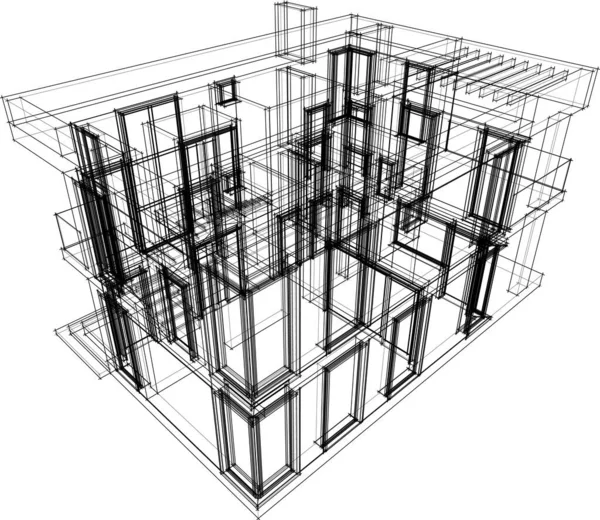 建筑墙纸摘要 数码背景 — 图库矢量图片