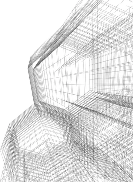 Abstract Architectonisch Behang Digitale Achtergrond — Stockvector