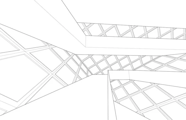 Abstrakt Arkitektoniska Tapeter Digital Bakgrund — Stock vektor