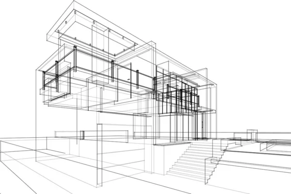 Abstrakcyjna Tapeta Architektoniczna Tło Cyfrowe — Wektor stockowy