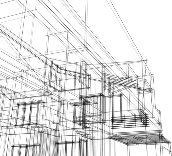 Абстрактные Архитектурные Обои Цифровой Фон — стоковый вектор