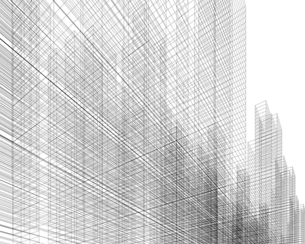 Abstract Architectonisch Behang Digitale Achtergrond — Stockvector