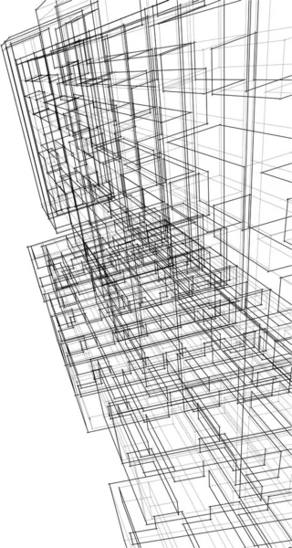 Abstrakt Arkitektoniska Tapeter Digital Bakgrund — Stock vektor