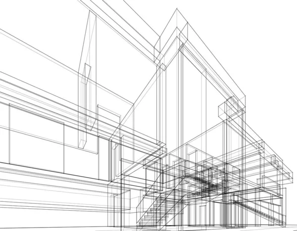 建筑墙纸摘要 数码背景 — 图库矢量图片