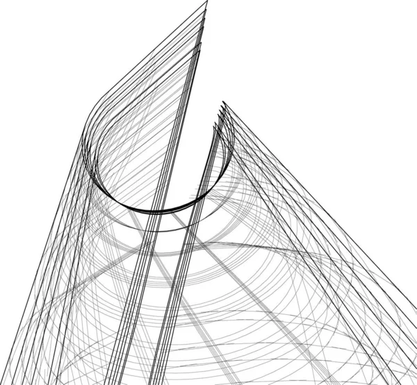 Abstrakcyjna Tapeta Architektoniczna Tło Cyfrowe — Wektor stockowy