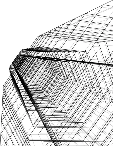 建筑墙纸概念摘要 数码背景 — 图库矢量图片
