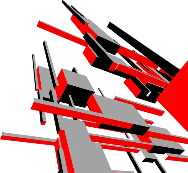 Abstract Architectonisch Behang Digitale Achtergrond — Stockvector