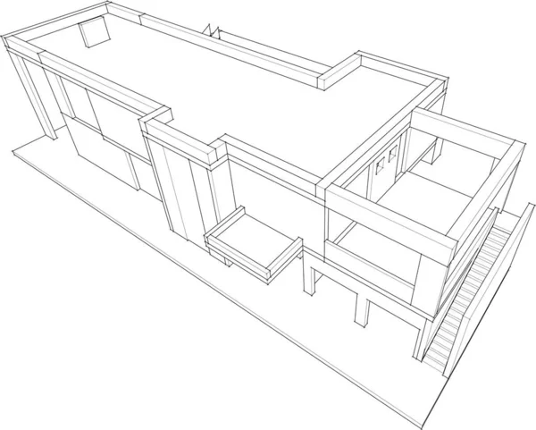 Abstrakte Architektonische Tapete Digitaler Hintergrund — Stockvektor