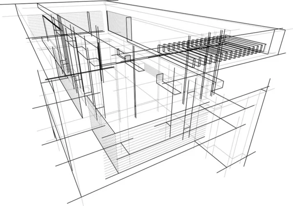 Abstrakt Arkitektoniska Tapeter Digital Bakgrund — Stock vektor