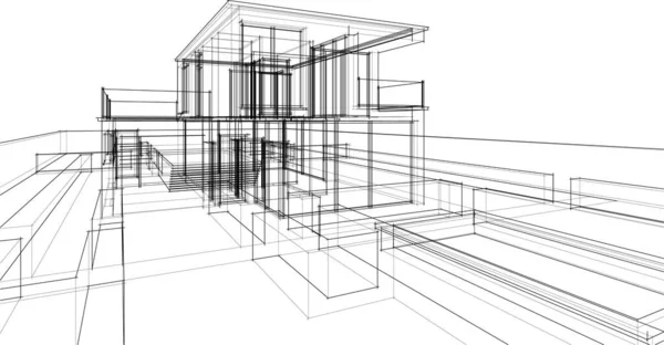 Abstrakt Arkitektoniska Tapeter Digital Bakgrund — Stock vektor