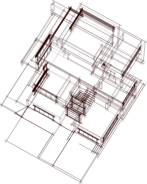 Abstraktní Architektonická Tapeta Digitální Pozadí — Stockový vektor