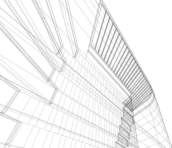 Fondo Pantalla Arquitectónica Abstracta Fondo Digital — Vector de stock