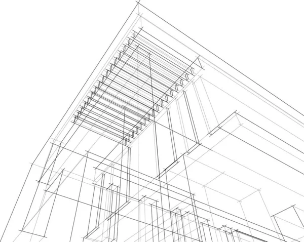 抽象的な建築壁紙やデジタル背景 — ストックベクタ