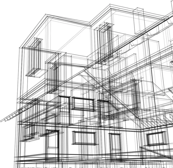 建筑墙纸摘要 数码背景 — 图库矢量图片