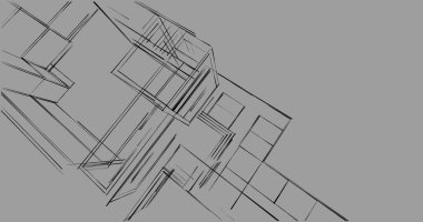 soyut mimari duvar kağıdı tasarımı, dijital konsept arkaplan