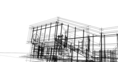 soyut mimari duvar kağıdı tasarımı, dijital konsept arkaplan