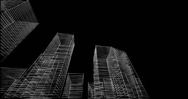 soyut mimari duvar kağıdı tasarımı, dijital konsept arkaplan