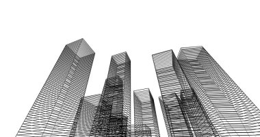 soyut mimari duvar kağıdı tasarımı, dijital konsept arkaplan