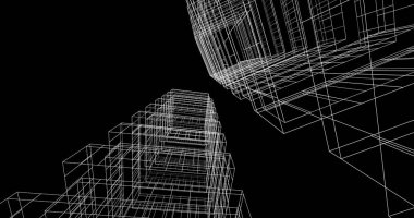 soyut mimari duvar kağıdı tasarımı, dijital konsept arkaplan