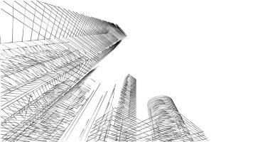 soyut mimari duvar kağıdı tasarımı, dijital konsept arkaplan