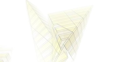 Mimari sanat konseptinde soyut çizgiler, minimum geometrik şekiller. 