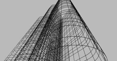 soyut mimari duvar kağıdı tasarımı, dijital konsept arkaplan