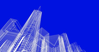 soyut mimari duvar kağıdı tasarımı, dijital konsept arkaplan