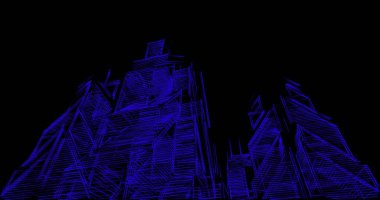 soyut mimari duvar kağıdı tasarımı, dijital konsept arkaplan