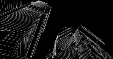 soyut mimari duvar kağıdı tasarımı, dijital konsept arkaplan