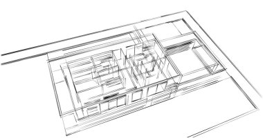 soyut mimari duvar kağıdı tasarımı, dijital konsept arkaplan