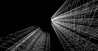 soyut mimari duvar kağıdı tasarımı, dijital konsept arkaplan