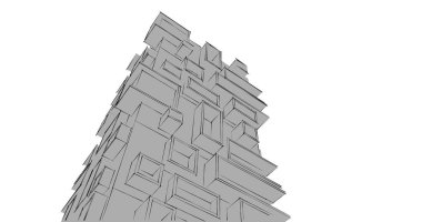 soyut mimari duvar kağıdı tasarımı, dijital konsept arkaplan