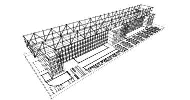 soyut mimari duvar kağıdı tasarımı, dijital konsept arkaplan