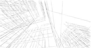 soyut mimari duvar kağıdı tasarımı, dijital konsept arkaplan