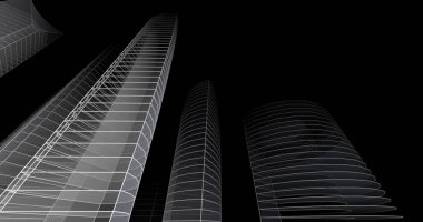 soyut mimari duvar kağıdı tasarımı, dijital konsept arkaplan