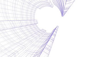 soyut mimari duvar kağıdı tasarımı, dijital konsept arkaplan
