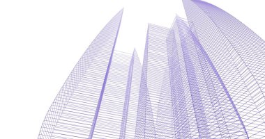 soyut mimari duvar kağıdı tasarımı, dijital konsept arkaplan