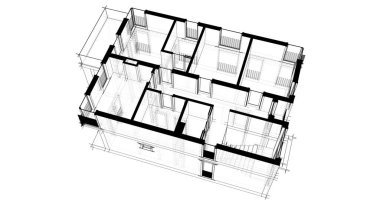 soyut mimari duvar kağıdı tasarımı, dijital konsept arkaplan