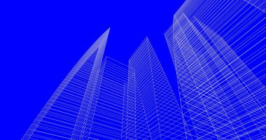 soyut mimari duvar kağıdı tasarımı, dijital konsept arkaplan