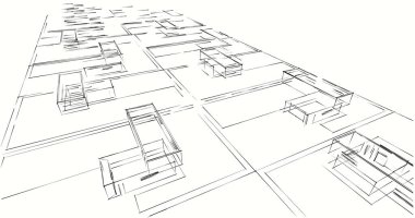 soyut mimari duvar kağıdı tasarımı, dijital konsept arkaplan