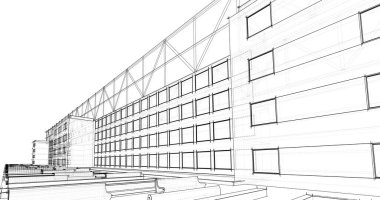 soyut mimari duvar kağıdı tasarımı, dijital konsept arkaplan