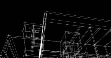 soyut mimari duvar kağıdı tasarımı, dijital konsept arkaplan