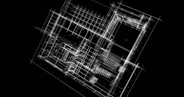 soyut mimari duvar kağıdı tasarımı, dijital konsept arkaplan