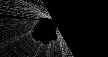 soyut mimari duvar kağıdı tasarımı, dijital konsept arkaplan