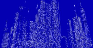 soyut mimari duvar kağıdı tasarımı, dijital konsept arkaplan