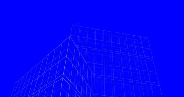 Mimari sanat konseptinde soyut çizgiler, minimum geometrik şekiller. 