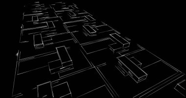 soyut mimari duvar kağıdı tasarımı, dijital konsept arkaplan
