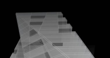 Mimari sanat konseptinde soyut çizgiler, minimum geometrik şekiller. 