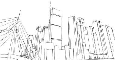 soyut mimari duvar kağıdı tasarımı, dijital konsept arkaplan