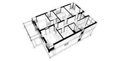 soyut mimari duvar kağıdı tasarımı, dijital konsept arkaplan